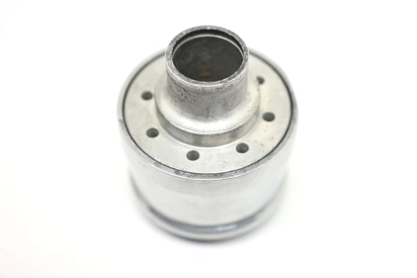 ALUMINUM ROUND BREATHER POLISHED FINNED - POLISHED
