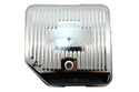 Steel Transmission Pan – Fits Chevy/GM TH-350 Turbo – Deep Sump – Stamped "350 Turbo" Logo – Chrome