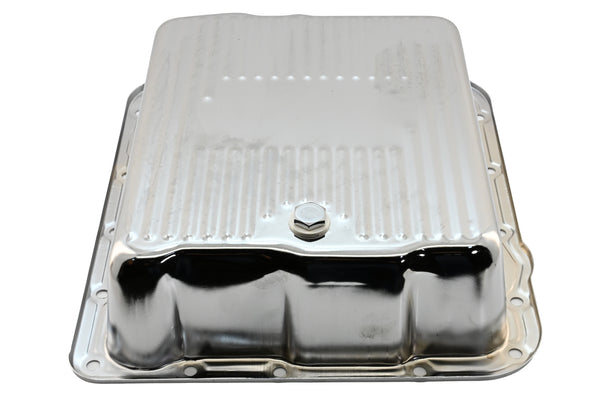 Steel Transmission Pan – Fits GM 700R4 / 4L60E / 4L65E – Deep Sump – Chrome