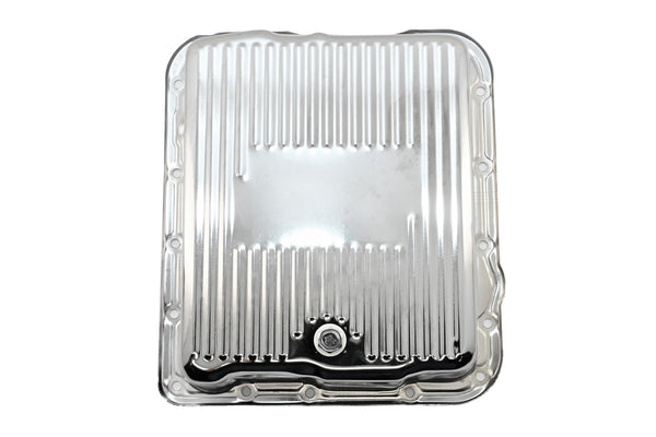 Steel Transmission Pan – Fits GM 700R4 / 4L60E / 4L65E – Deep Sump – Chrome