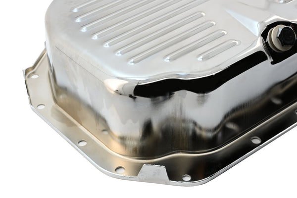 Steel Transmission Pan Deep Fits Chevy/GM 4L80 4L80E 4L85E – Chrome