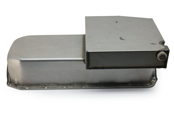 STEEL 1958-79 CHEVY SB 283-400 IMCA CIRCLE TRACK RACING OIL PAN - RAW