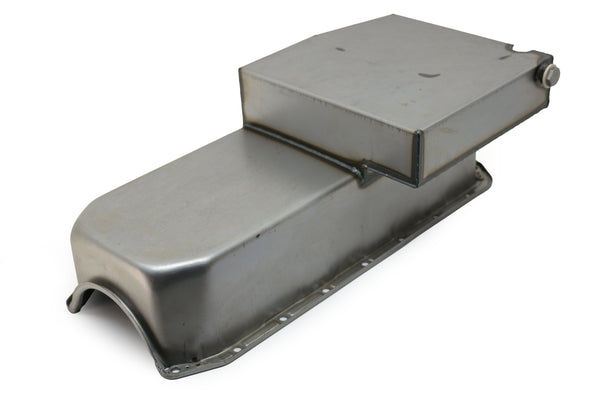 STEEL 1958-79 CHEVY SB 283-400 IMCA CIRCLE TRACK RACING OIL PAN - RAW