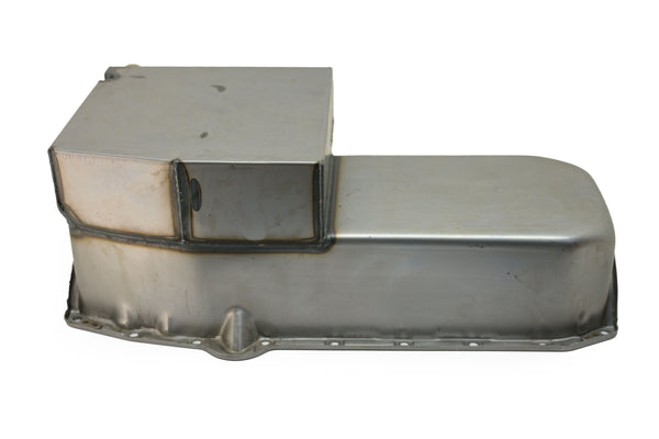 STEEL 1958-79 CHEVY SB 283-400 IMCA CIRCLE TRACK RACING OIL PAN - RAW