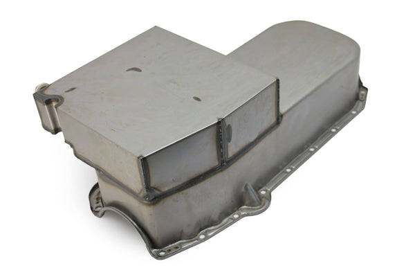 STEEL 1958-79 CHEVY SB 283-400 IMCA CIRCLE TRACK RACING OIL PAN - RAW