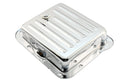 Steel Transmission Pan Fits Ford C4 – Stock Capacity – Case Fill Style – Chrome