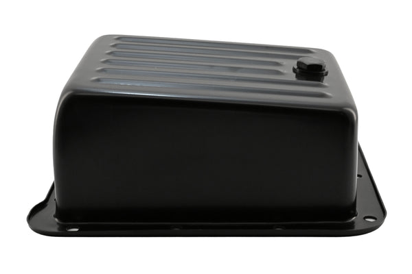 Steel Transmission Pan Fits Ford C4 – Deep Sump – Case Fill Style – Black