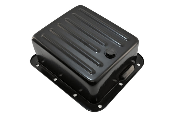 Steel Transmission Pan Fits Ford C4 – Deep Sump – Case Fill Style – Black