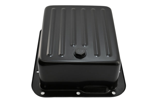 Steel Transmission Pan Fits Ford C4 – Deep Sump – Case Fill Style – Black