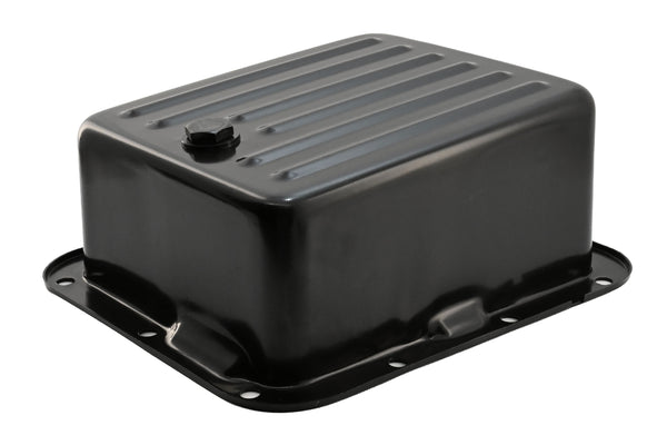 Steel Transmission Pan Fits Ford C4 – Deep Sump – Case Fill Style – Black