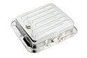 Steel Transmission Pan Fits Ford C4 – Stock Capacity – Pan Fill Style – Chrome