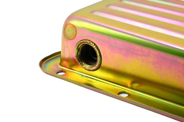 Steel Transmission Pan Fits Ford C4 – Stock Capacity – Pan Fill Style – Zinc-Plated