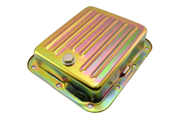 Steel Transmission Pan Fits Ford C4 – Stock Capacity – Pan Fill Style – Zinc-Plated