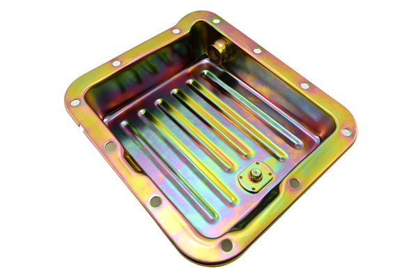 Steel Transmission Pan Fits Ford C4 – Stock Capacity – Pan Fill Style – Zinc-Plated