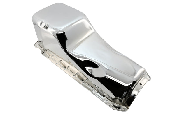 Steel Oil Pan Fits 1965–1990 Chevy Big Block 396 402 427 454 V8 Engines - Chrome