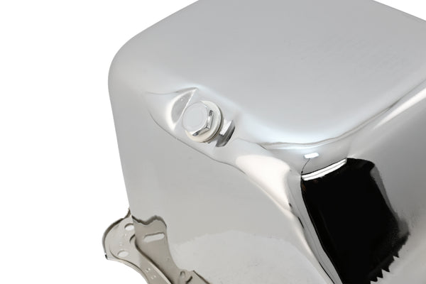 Steel Oil Pan Fits 1965–1990 Chevy Big Block 396 402 427 454 V8 Engines - Chrome