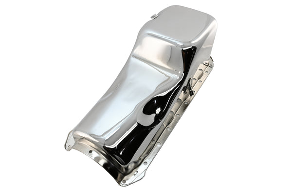Steel Oil Pan Fits 1965–1990 Chevy Big Block 396 402 427 454 V8 Engines - Chrome