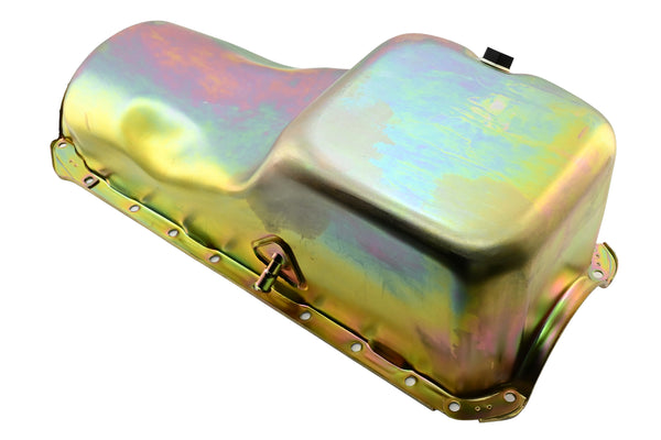Steel Oil Pan Fits 1965–1990 Chevy Big Block 396 402 427 454 V8 Engines - Zinc-Plated