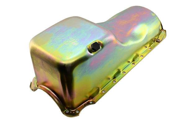 Steel Oil Pan Fits 1965–1990 Chevy Big Block 396 402 427 454 V8 Engines - Zinc-Plated