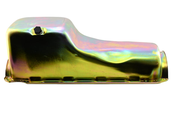 Steel Oil Pan Fits 1965–1990 Chevy Big Block 396 402 427 454 V8 Engines - Zinc-Plated