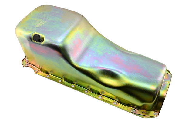 Steel Oil Pan Fits 1965–1990 Chevy Big Block 396 402 427 454 V8 Engines - Zinc-Plated
