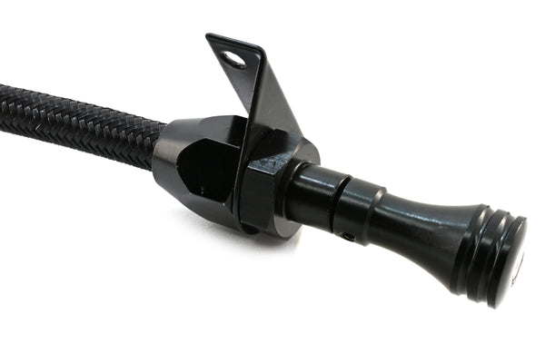 Black Flexible Transmission Dipstick Fits Chevy/GM Powerglide Firewall Mount