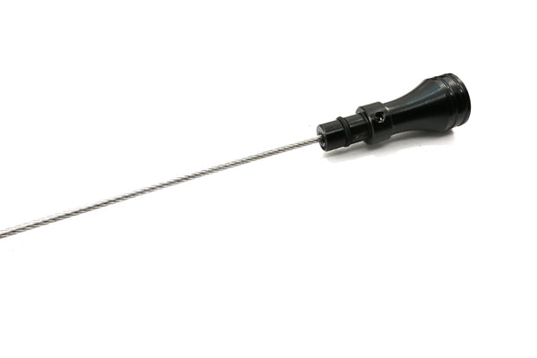Black Flexible Transmission Dipstick Fits Chevy/GM Powerglide Firewall Mount