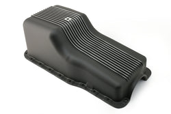 Black Aluminum Finned Baffled Oil Pan – 1965–1987 Ford SB 260-289-302 – Front Sump