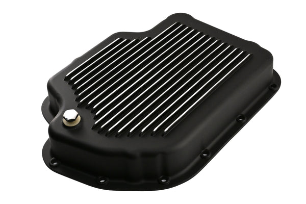Aluminum Transmission Pan Kit Fits Chevy GM Turbo TH-400 Deep Finned – Black