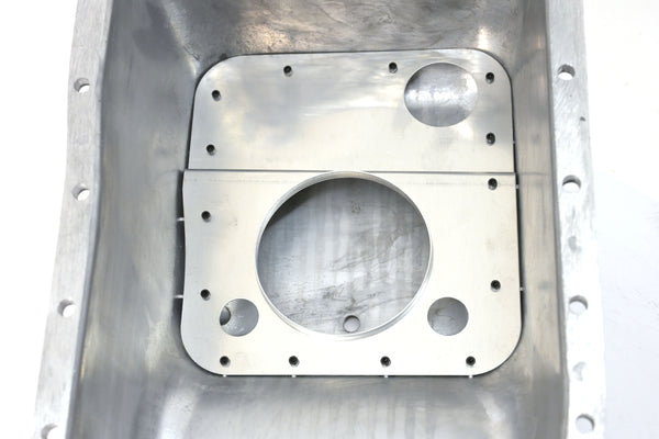 Polished Aluminum Finned Baffled Oil Pan – 1965–1987 Ford SB 260-289-302 – Front Sump