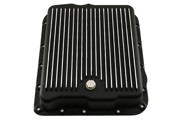 Aluminum Transmission Pan Kit Fits Chevy GM 700R4 4L60E 4L65E Deep Finned – Black