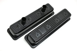 Steel Circle Track Racing Center Bolt Tall Valve Covers Fits 1987–2000 Chevy SB 5.0L/305 & 5.7L/350 – Black