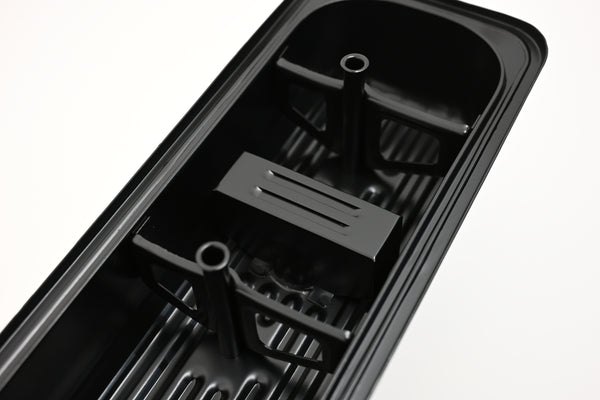STEEL 1987-2000 CHEVY SB 5.0L 305 5.7L 350 CIRCLE TRACK RACING CENTER BOLT VALVE COVERS - BLACK