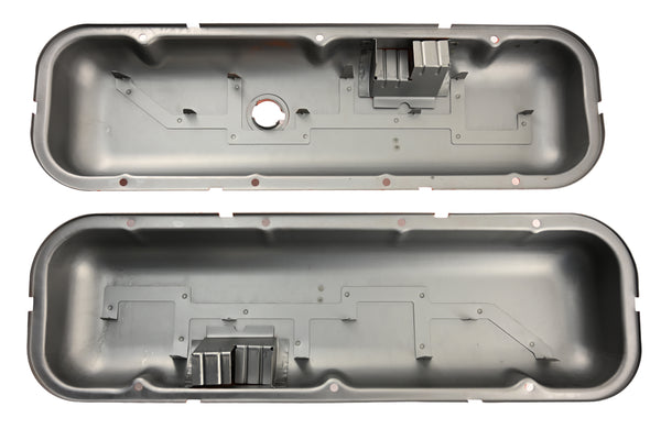 Steel Valve Covers Fits 1965-72 Big Block Chevy 396 427 454 Short w/ Dripper Rails - Orange