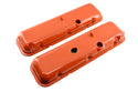 Steel Valve Covers Fits 1965-72 Big Block Chevy 396 427 454 Short w/ Dripper Rails - Orange