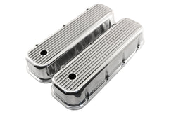Aluminum Valve Covers with Bolt Kit Fits 1965–1995 Big Block Chevy BBC 396–502 – Tall – Finned – Polished