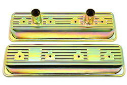 Steel Circle Track Racing Center Bolt Tall Valve Covers Fits 1987–2000 Chevy SB 5.0L/305 & 5.7L/350 – Zinc-Plated
