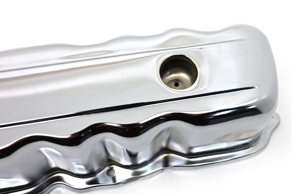 STEEL 1960–83 FORD INLINE 6 VALVE COVER – CHROME – 2 HOLES