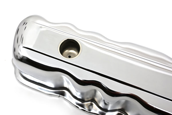 STEEL 1960–83 FORD INLINE 6 VALVE COVER – CHROME – 2 HOLES