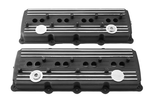 CFR Performance Compatible/Replacement Aluminum Mopar, Chrysler, Jeep, Ram Gen 3 Hellcat Conversion HEMI Rocker Arm Valve Covers 5.7L, 6.1L, 6.4L - powder coated black