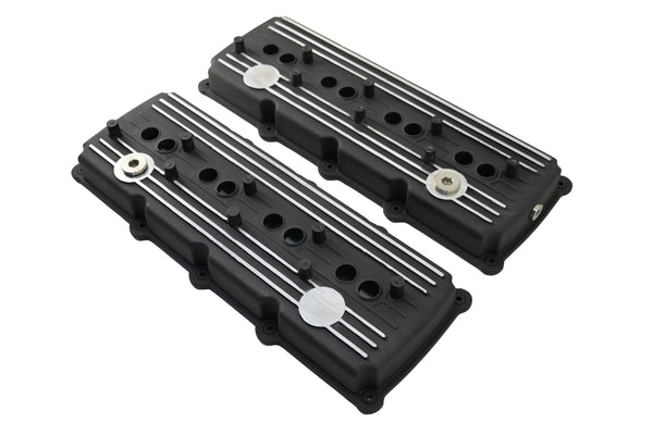 CFR Performance Compatible/Replacement Aluminum Mopar, Chrysler, Jeep, Ram Gen 3 Hellcat Conversion HEMI Rocker Arm Valve Covers 5.7L, 6.1L, 6.4L - powder coated black