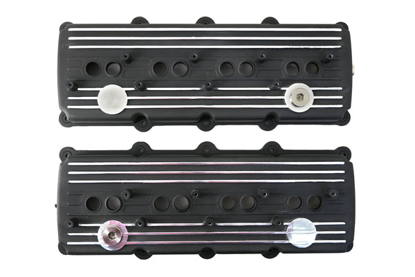 CFR Performance Compatible/Replacement Aluminum Mopar, Chrysler, Jeep, Ram Gen 3 Hellcat Conversion HEMI Rocker Arm Valve Covers 5.7L, 6.1L, 6.4L - powder coated black