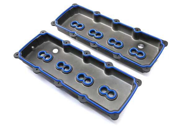 CFR Performance Compatible/Replacement Aluminum Mopar, Chrysler, Jeep, Ram Gen 3 Hellcat Conversion HEMI Rocker Arm Valve Covers 5.7L, 6.1L, 6.4L - powder coated black