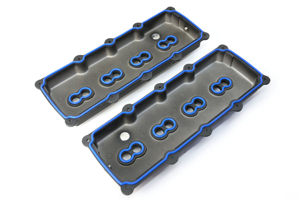 CFR Performance Compatible/Replacement Aluminum Mopar, Chrysler, Jeep, Ram Gen 3 Hellcat Conversion HEMI Rocker Arm Valve Covers 5.7L, 6.1L, 6.4L - powder coated black