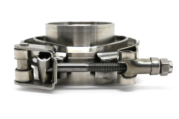 Interlocking V-Band Exhaust Clamp Kit with Male/Female Flanges – 4.5 Inch (115.1mm) 304 Stainless Steel