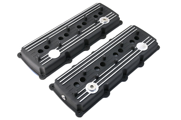 CFR Performance Compatible/Replacement Aluminum Mopar, Chrysler, Jeep, Ram Gen 3 Hellcat Conversion HEMI Rocker Arm Valve Covers 5.7L, 6.1L, 6.4L - powder coated black