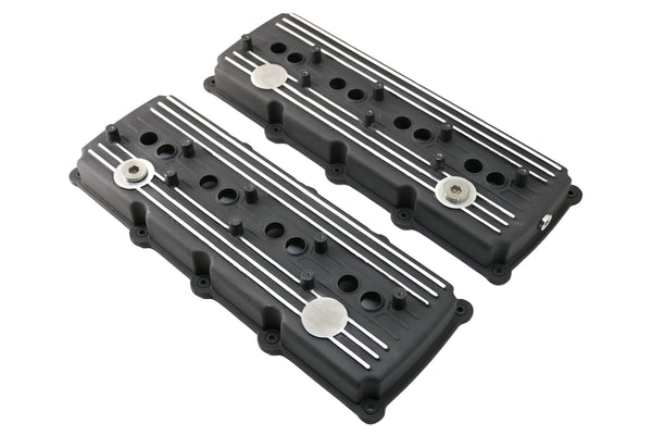 CFR Performance Compatible/Replacement Aluminum Mopar, Chrysler, Jeep, Ram Gen 3 Hellcat Conversion HEMI Rocker Arm Valve Covers 5.7L, 6.1L, 6.4L - powder coated black