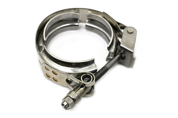 Interlocking V-Band Exhaust Clamp Kit with Male/Female Flanges – 2.25 Inch (57.9mm) 304 Stainless Steel