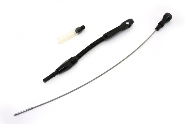 CFR Performance Stainless Braided Flexible Dipstick  1986–1995 Ford 5.0L 302 with Billet Handle– Black