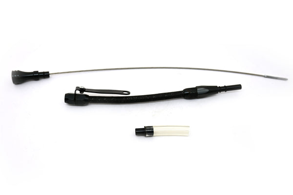 CFR Performance Stainless Braided Flexible Dipstick  1986–1995 Ford 5.0L 302 with Billet Handle– Black